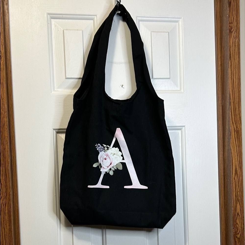 Black Tote Bag with Simple Clean Lines